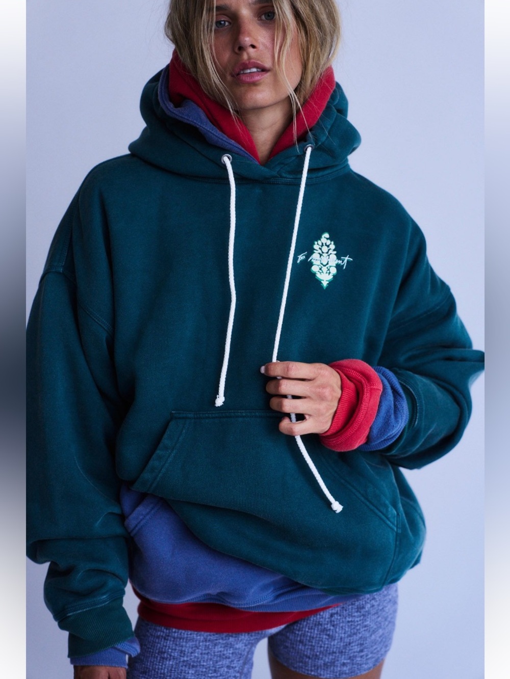 FP MOVEMENT Final Call Hoodie NWT Evergreen Pine Green Oversized